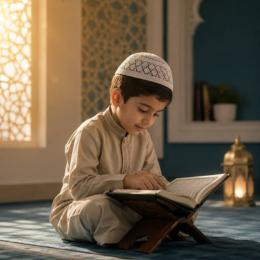 "Child studying Hifz Quran online to memorize the Holy Quran with expert guidance."